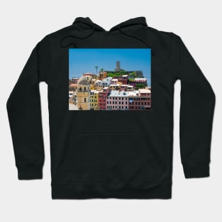View on the cliff town of Vernazza, one of the colorful Cinque Terre on the Italian west coast Hoodie